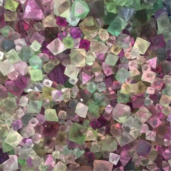 Кристали естествен цветастого кварцов Чакъл октаэдра флуорит сырцовые Заживляющие За аквариум decoracion habitacion