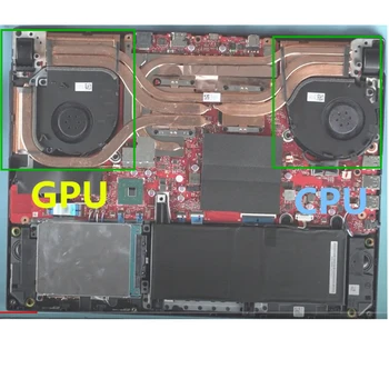 Лаптопи Процесор, Вентилатори За Охлаждане на Asus ROG Strix G17 G731G G731GV G731GW G731 Графики Фен на GPU Охладител DC 12 5 В 13NR01Q0P04011 5