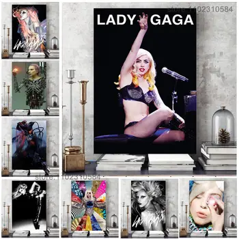 Лейди Гага плакат на Стенно Изкуство Платно Плакати за Декорация Художествен Плакат на персонален Подарък Модерна Семейна спалня Живопис