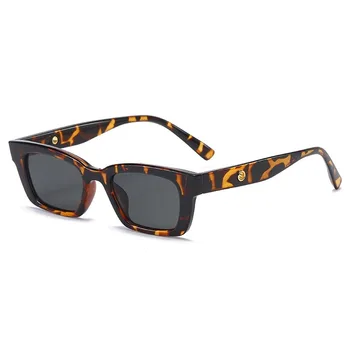 Летни Дамски Слънчеви Очила За Пътуване Плажни Модни Очила Ретро Малка Правоъгълна Рамки Слънчеви Очила с UV400 Защитни Очила 2