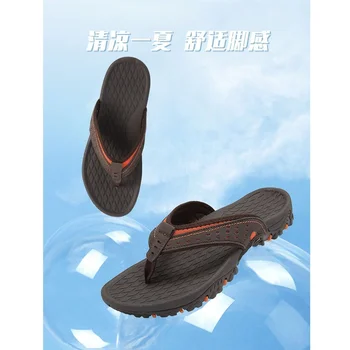 Летни джапанки; мъжки чехли; големи Размери 46; Нескользящая Амортизирующая водоустойчив обувки гумени подметки calzado hombre 0