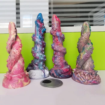 Лимитирана серия Многоцветни Силиконови Пипала на Октопод, под формата на Фантазийного Фаллоимитатора, Анален Секс-Играчки За Възрастни, по 1 парче за всеки цвят