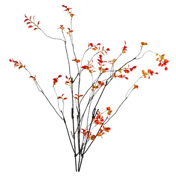 Луксозна Дълга клонка на дървото договореност фалшиви растения инди декор изкуствени листа украса plantas artificiales 0