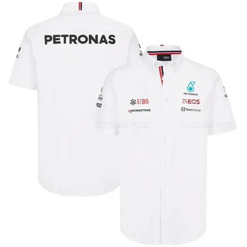 Лятото За Mercedes Benz Petronas F1 Racing Екипът На Авто Поло Риза С Ревери Моторните Спортове Мъжки Бързосъхнеща Дишаща Ежедневни Тениска