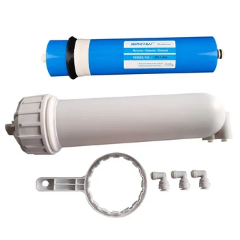 Мембрана за обратна Осмоза RO 400/75 Gpd + Быстроразъемные фитинги 1/4 инча + Корпус на Мембраната RO Система за Филтриране на вода е обратна Осмоза
