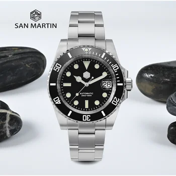 Механичен Автоматичен Часовник San Martin NH35 Sapphire Водоустойчив 20Bar Луксозни Мъжки Аксесоари За Гмуркане Дизайн 361L Мъжки часовник 2022