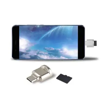 Мини Метален USB 3.1 Micro Secure Digital TF Memory Type-C Card Reader OTG Адаптер 2