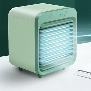 Мини Преносим Климатик Настолен Вентилатор 5000 mah Акумулаторна батерия USB Охладител за Въздух Овлажнител За Офис у Дома