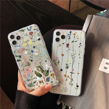 Моден Мек калъф с Красиви цветя За телефон Xiaomi Mi Note 10 9t 9 lite POCO X3 За Redmi Note 7 8 9 10 Pro 9s 8t Прозрачен Калъф 0