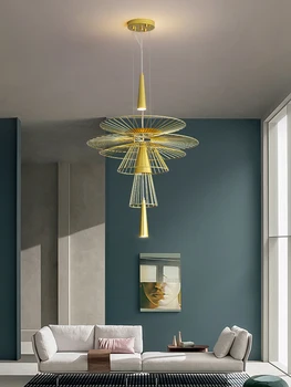 Модерен led окачен лампа кът, Артистичен Интериор, Подвесное Осветление, Скандинавски Точков Led Лампа 1