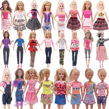 Модно Куклено Рокля, Дрехи, Ежедневни Облекла, Дрехи Ръчна изработка за Момичета, Поли, Аксесоари, Облекло за Кукли Барби, Кукла Къща 