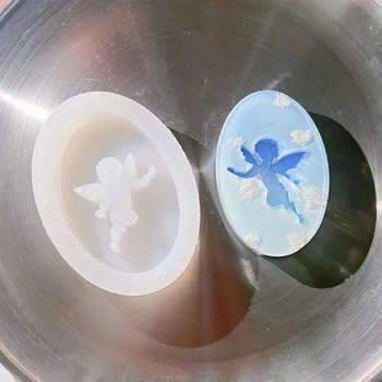Мухъл кастинг епоксидна смола ангел на матрицата на силиконовата смола Р3МК за правене на бижута ДИИ привесных