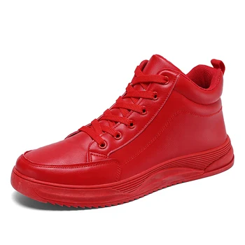 Мъжки обувки, Ежедневни обувки от Изкуствена кожа, марка Soulier Homme, Модни Черни, Червени Мъжки Луксозни Обувки, Zapatos De Hombre, Високи Върхове, Обувки 0