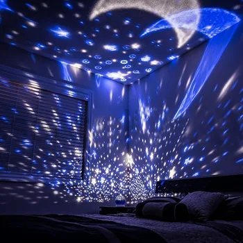 Небесен Проектор Звезда Луната Galaxy Лека Нощ За Деца Детска Спалня Декор Проектор Въртящ Се Детски Лека Нощ Led Детска Лампа 0