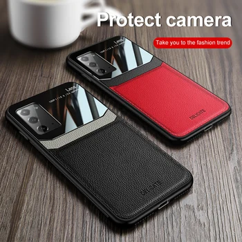 Нежен Защитен Калъф за фотоапарат от естествена кожа За Samsung Galaxy S22 Plus A12 A22 A32 A42 A52 A72 M32 M62 A13 A33 а a53 5G Калъф
