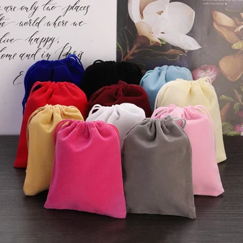 Нов Velvet Бижутериен Чанта Чанти На съвсем малък За Подаръци 12*10 см Малки Кадифени Торбички 2023 Опаковка Чанта, изработена От Органза Сватбена Украса Чанта