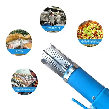 Нов Електрически Акумулаторна Рибен Скалер Водоустойчив Ръчен И Автоматичен Пречистване На Кожата Риба От Мащаба Стъргало Блейд Система За Домашно Пречистване На Кантара 3