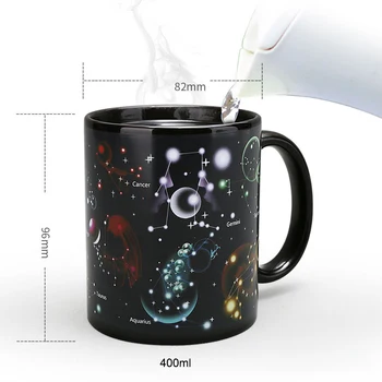 Нови 12 съзвездия промяна на цвета на чаши, порцеланова чаша за боядисване на Звездното небе puer чаена чаша кафе, чаша, Прибори за напитки уникален подарък 3