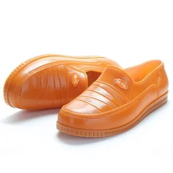 Нови водоустойчиви мъжки пластмасови непромокаеми обувки с къси тръби, гумени ботуши на дебела подметка с ниско деколте ingot