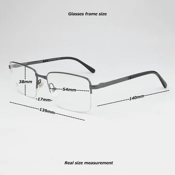 новост 2021 г., модни маркови очила, дамски Полукадровая Квадратни Рамки за Очила, мъжки компютърни рамки за очила при късогледство, Реколта очила за очите 4