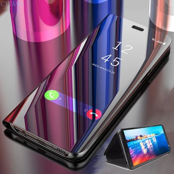 Огледален калъф за телефон Xiaomi POCO X3 NFC Note 10 Pro За Redmi Note 8T 9T 7S 9S 10S 6 7 8 9 10 Pro Луксозен умен флип калъф за вашия телефон