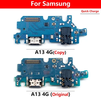 Оригинал За Samsung Galaxy A13 A135F 4G USB Micro Зарядно Устройство, Порт за Зареждане на Док Конектор Конектор за Микрофон Такса Гъвкав Кабел