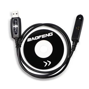 Оригинален Baofeng UV-9R Plus USB Кабел За Програмиране и Предаване на Данни ОТ CD-Диск За Преносими Радиостанции UV9R A58 UV9R Plus BF-9700 Аксесоари За Микрофон