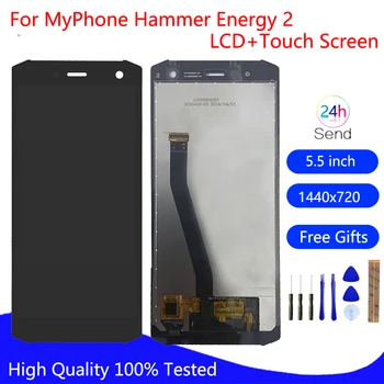 Оригиналът е За MyPhone Hammer Energy 2 LCD дисплей Със Сензорен Екран В Събирането на Дигитайзер, Подмяна на Стъклен плот LCD дисплей Безплатни Инструменти