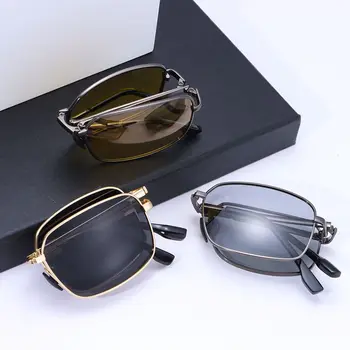 Очила за нощно виждане Eyewear метална рамка, сгъване на свидетелство за управление на стъкла Фотохромен слънчеви Очила слънчеви Очила поляризирани за хора
