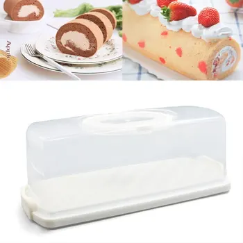 Пластмасова Прозрачна Кутия За Торта Правоъгълник Тост Cupcake Контейнер За Десерт Калъф Ръчна Сладкиш Торта Хляб Кутии За Съхранение На Сватба, Рожден Ден