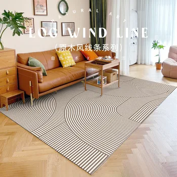 Правоъгълен килим в скандинавски стил, домашни декоративни килими, килими за хол, постелки за спални, Меки и топли постелки голяма площ