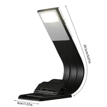 Преносим Led Лампа За Четене на Книги С Подвижни Гъвкав Клипс USB Акумулаторна Лампа За Четене на Електронни Книги Kindle Readers Reading Клип Light 5