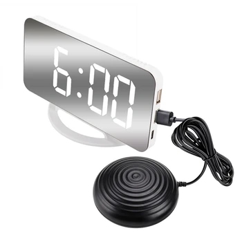 Промоция!Силен вибрираща аларма за здраво спящи Глухи възрастни, цифрови Огледално-рефлексни Часовници с шейкером за хора с увреден слух