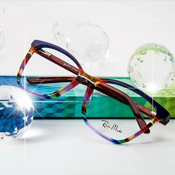 Рамки За Очила Нова Мода Италия Дизайнерски Очила На Жените И Мъжете Сив Червен Кафяв Цветни Ацетатные Оптични Очила Безплатна Доставка G86 1