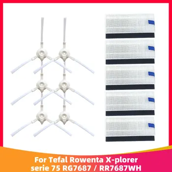 Резервни Части за Hepa-филтър със странична Четка За Роботизирани Прахосмукачки Tefal Rowenta X-plorer serie 75 RG7687 / RR7687WH