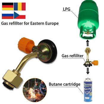 Руската Газова Печка Адаптер За Зареждане С Гориво Пропан Въздушен Клапан На Резервоара Директна Връзка Вграден Преобразувател На Автомобила На Газ Бутилката, За Да Проверите За Къмпинг 3