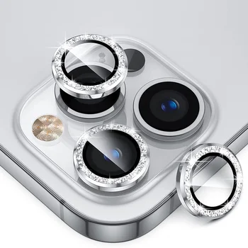 Само 1 Бр Лъскава Метална Защитно фолио за обектива на камерата с закалено стъкло За iPhone 13 Pro Max 12 Pro Max 11 Pro Max