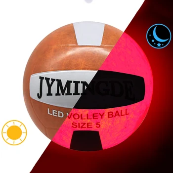 Светещи в Тъмното Волейболни топки с Led осветление, гумени Волейболни Топки Размер 5, Спортни Топки, Водоустойчив светещи топки за плажен волейбол