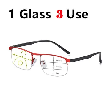 Свръхлеки прогресивни очила с защита от uv, Мъжки, Женски, Анти-Синя Светлина, мультифокальные очила за далекогледство, оптични очила в рамки