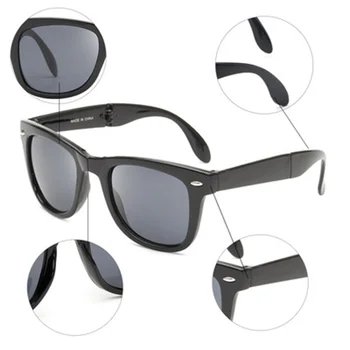 Сгъваеми Очила Корпоративна Дизайн Огледални Слънчеви Очила В Сгънат Вид Oculos De Sol UV400 Classes с Калъф Мъжки Дамски слънчеви Очила 1