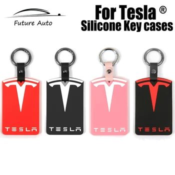 Силиконов калъф за ключове За Новия Модел на Tesla 3, Държач За Карти, Защитно покритие, Ключодържател За Tesla Model Y, Аксесоари, Ключодържател 0