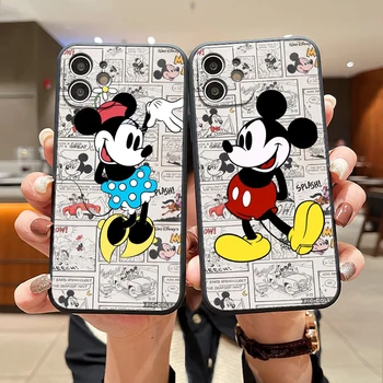 Сладък калъф Disney с Мики и Мини Маус за Huawei Y5P Y6P Y7A Y8P Y8S Y9A Y9S Y6 У 7 Y9 Prime Силиконов Калъф за Телефон 1