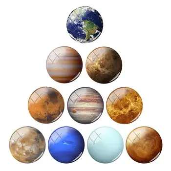 Слънчевата Система на Планетата Юпитер Марс Печат на Снимки 12-25 мм Стъклена Кабошон Купол Плоско Дъно САМ Изработка на Бижута и Аксесоари FHW640
