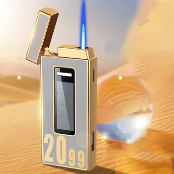 Слънчеви Зареждане Факел 2099 Запалка Синьо Пламък Висок Клас Горещи Продажба Запалки Подкрепа На Едро