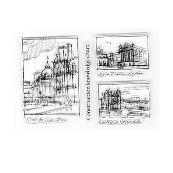 Стари Тапети Марка Картичка Европейските Строителни Марка Албум За Изрезки, За Да Проверите За Направата На Картички