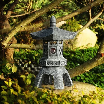 Статуи на Японския Каменната Лампа от смола поляна декор градина на открито статуи За Изчистване на градината Голям за Тревата на Градината 1