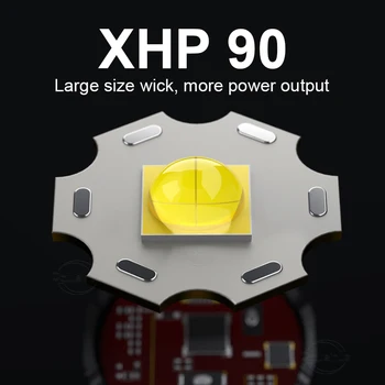 Супер Мощен Фенер За Гмуркане XHP90, Професионален Подводен Led Светкавица, Акумулаторна Лампа за Гмуркане IPX8, Водоустойчив Фенер 1