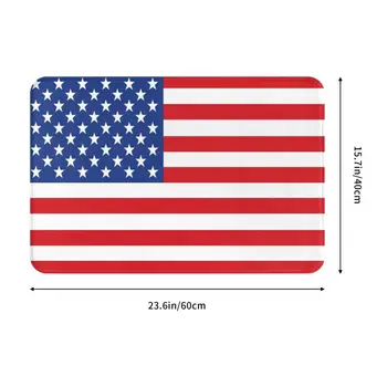 СЪЕДИНЕНИ Американски Флаг Мат Мат Противоскользящий Съединените Щати Звезди САЩ Баня, Кухня с Балкон Хол Вход Килим Килим 40*60 см 2