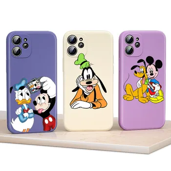 Течен Силиконов Мек Калъф Disney Goofy Dog за Apple iPhone 13 12 Mini 11 Pro XS MAX XR X 8 7 6 SE Plus Калъф За вашия телефон 0