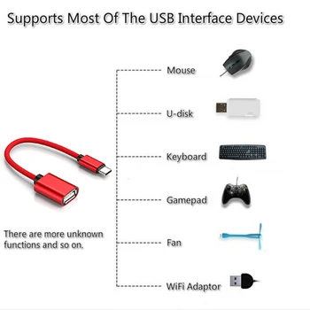 Тип C Micro USB OTG Кабел Адаптер за USB 2.0 Жена С Type-C Мъжки Кабел-Адаптер Преобразувател USB-C Кабел За Кола MacBook MP4 Телефон 4
